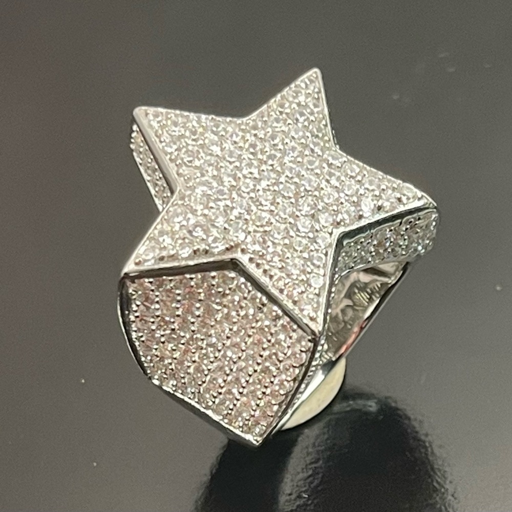 Solid 925 Silver Large Star Ring Size 11,10,9,8,7… - image 3